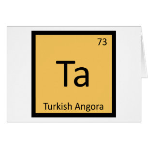 Ta - Tabla Periódica de Química de Gato Angora Tur
