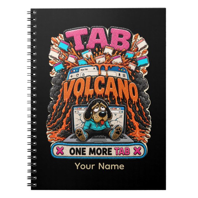 Tab Volcán Un Tab Más Cuaderno Personalizado Diver (Frente)