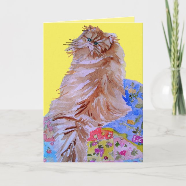 Tabby Cat Cute Cats Salir de la Tarjeta de Cumplea (Anverso)