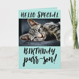 TABBY CAT KITTEN TARJETAS DE REUNIÓN DE CUMPLEAÑOS