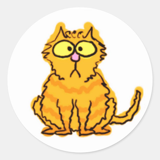 Tabby Cat Pegatinas (Anverso)