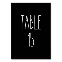 Tabla 15 Tarjeta de mesa negra de cerámica de Dunn