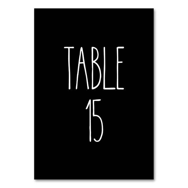 Tabla 15 Tarjeta de mesa negra de cerámica de Dunn (Anverso)