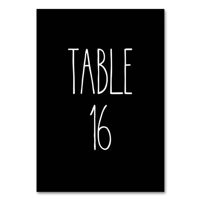 Tabla 16 Tarjeta de mesa negra de cerámica de Dunn (Anverso)