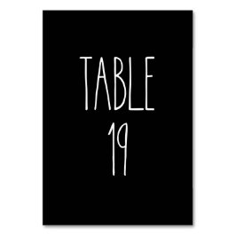 Tabla 19 Tarjeta de mesa negra de cerámica Rae Dun