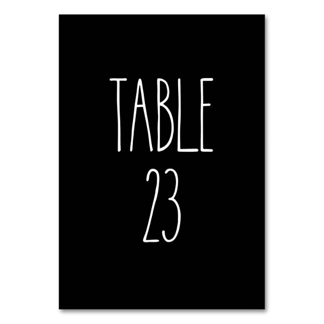Tabla 23 Tarjeta de mesa negra de cerámica de Dunn (Anverso)