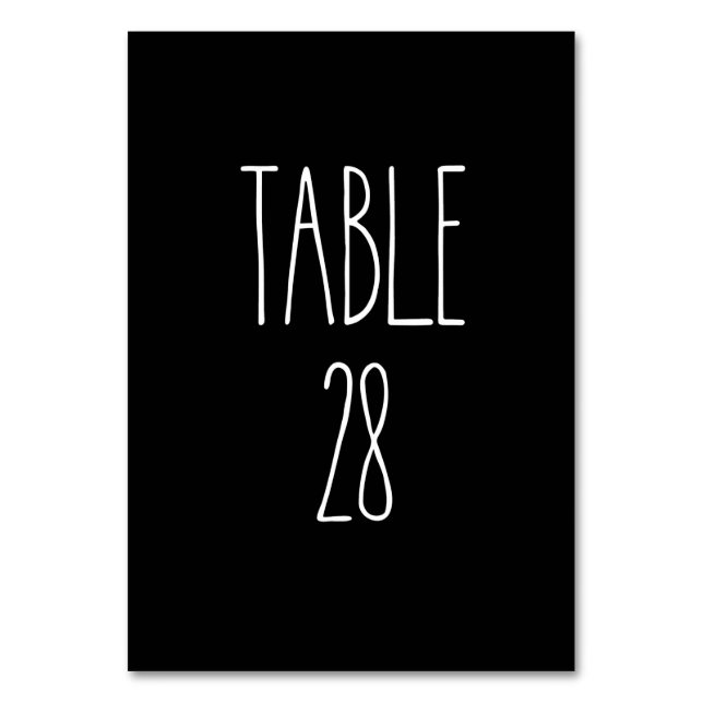 Tabla 28 Tarjeta de mesa negra de cerámica de Dunn (Anverso)
