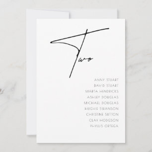 Tabla 2 Plantilla de número de tabla de Bodas mode