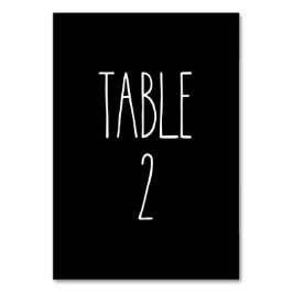 Tabla 2 Tarjeta de mesa negra de cerámica de Dunn