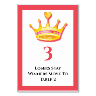 Tabla 3 de la Corona de Oro Bunco de 5 tarjetas