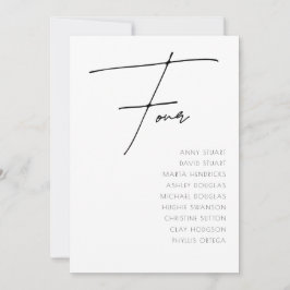 Tabla 4 Plantilla de número de tabla de Bodas mode