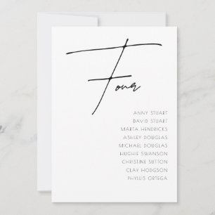 Tabla 4 Plantilla de número de tabla de Bodas mode