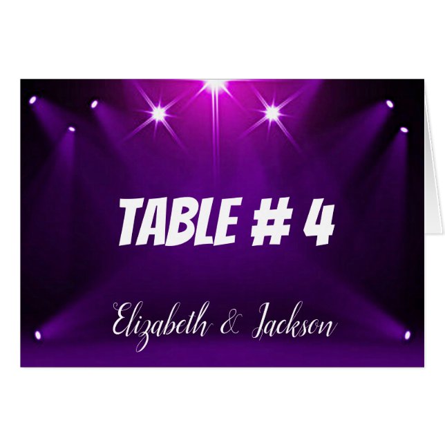 Tabla # 4 Tarjetas - En el Boda/Fiesta de foco (Anverso (Horizontal))