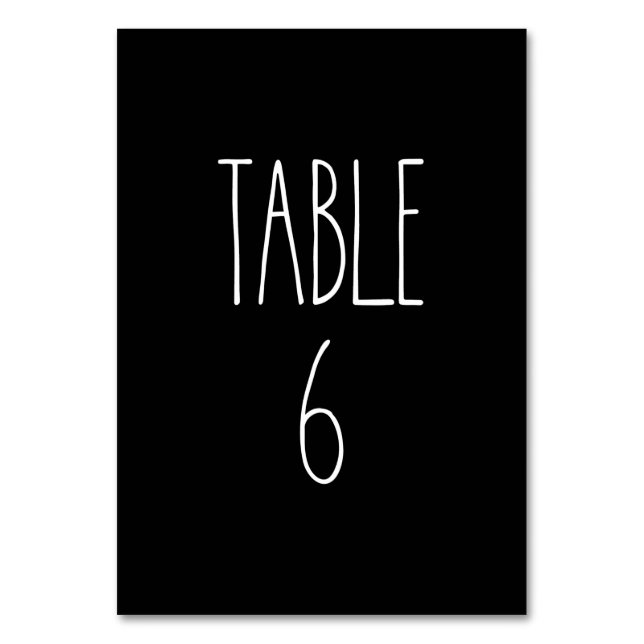 Tabla 6 Tarjeta de mesa negra de cerámica de Dunn (Anverso)