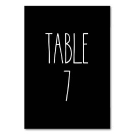 Tabla 7 Tarjeta de mesa negra de cerámica de Dunn