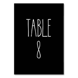 Tabla 8 Tarjeta de mesa negra de cerámica de Dunn