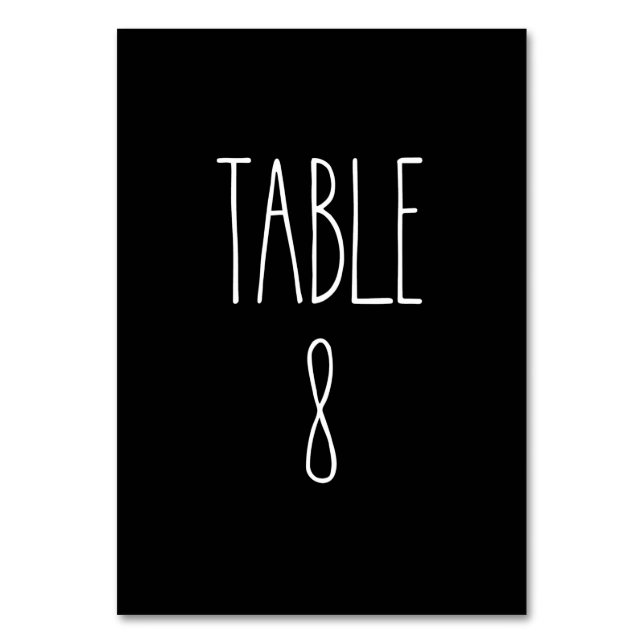 Tabla 8 Tarjeta de mesa negra de cerámica de Dunn (Anverso)