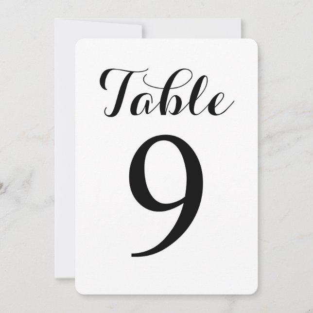 Tabla 9 de guiones modernos | Tarjeta de números d (Anverso)