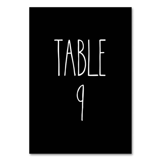 Tabla 9 Tarjeta de mesa negra de cerámica de Dunn (Anverso)