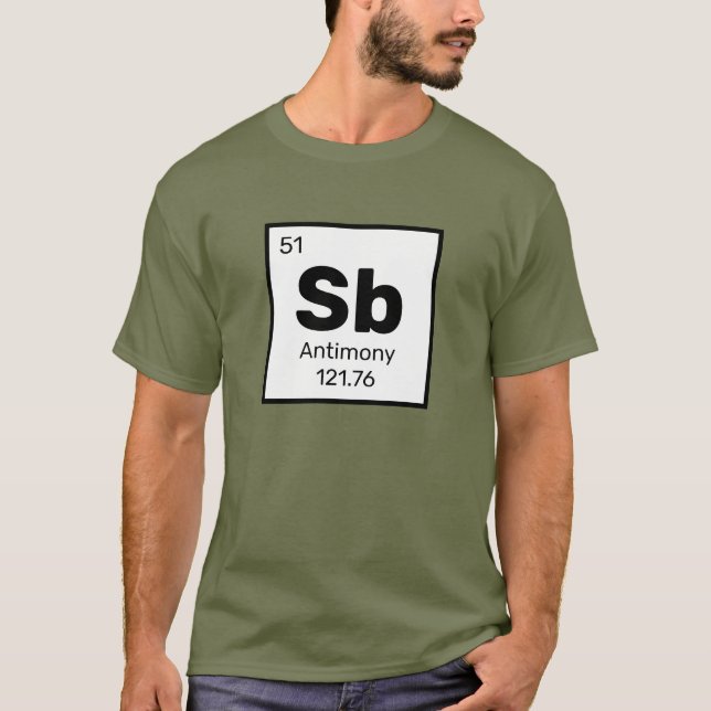 Tabla De Antimonio / Periódica - Camiseta De Eleme (Anverso)