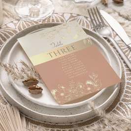 Tabla de asientos Boda de Terracota Floral