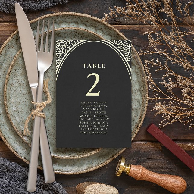 Tabla de asientos de Bodas dorados y negros (Subido por el creador)
