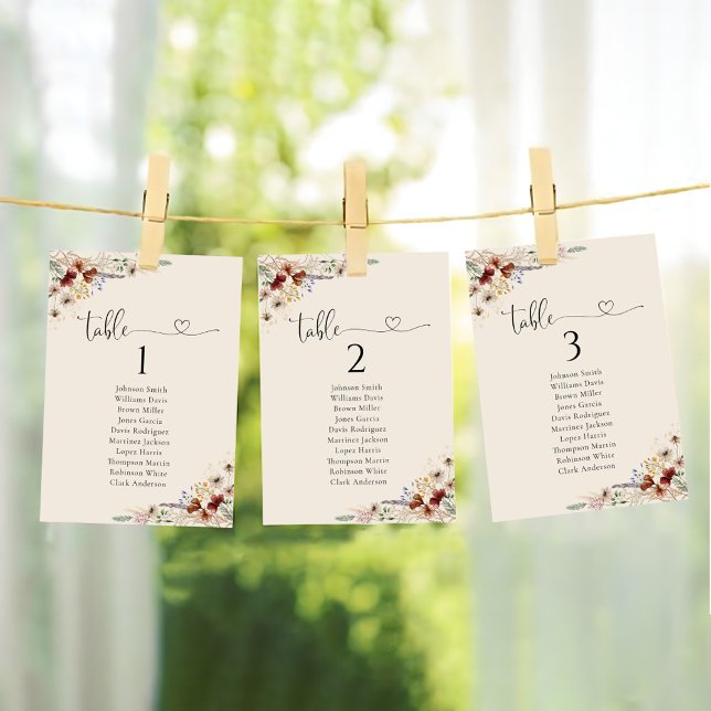Tabla de asientos de la mesa del Boda Boho Tiny Wi (Subido por el creador)