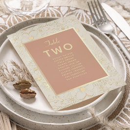 Tabla de asientos de los Bodas de Terracotta