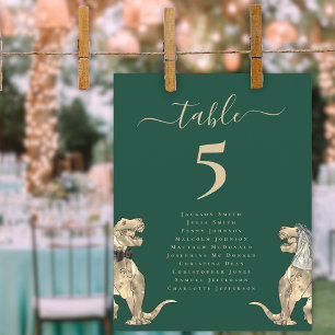 Tabla de asientos de mesa de Boda temática de dino