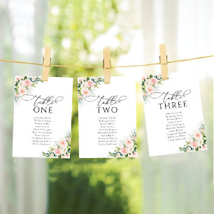Tabla de asientos etéreo de Boda Rubor