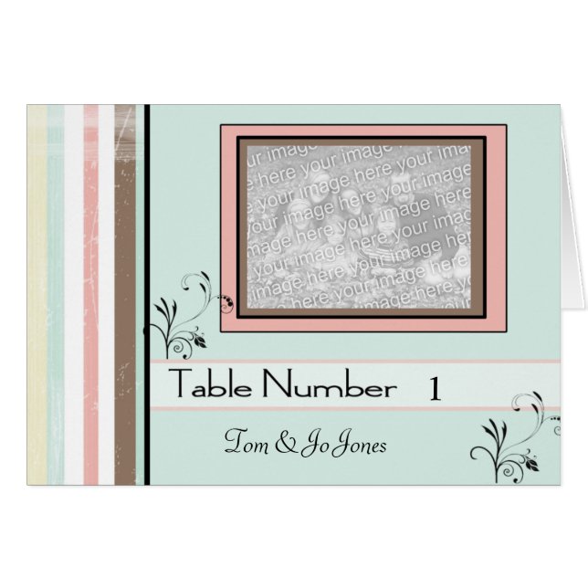 Tabla de bodas # Colocar tarjeta y agradecerle pla (Anverso (Horizontal))