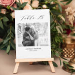 Tabla de Bodas minimalistas 15 Número y tarjeta de<br><div class="desc">Una forma diferente de mostrar los números de la tabla boda. Diseñado para coincidir con la colección "Boda Essentials - Classic". Esta plantilla incluye 1 imagen que podría ser cuando usted era niño o como pareja, tabla 15 in. tipografía clásica elegante, nombres de pareja y fecha boda. Obtener tablas 1...</div>