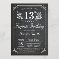 Tabla de cartón para invitaciones de cumpleaños nú