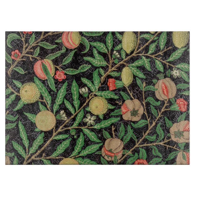 TABLA DE COLOR DE VIDRIO : MORRIS : POMEGRANADOS (Anverso)