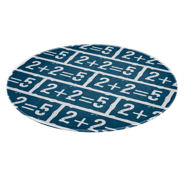 Tabla De Cortar 2 más 2 es igual a 5 (Borde)