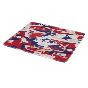 Tabla De Cortar 4 de Julio, Día de la Independencia, Beige Camufla