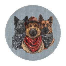 Tabla De Cortar 4 De Julio Perros Pastores Alemanes