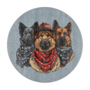 Tabla De Cortar 4 De Julio Perros Pastores Alemanes