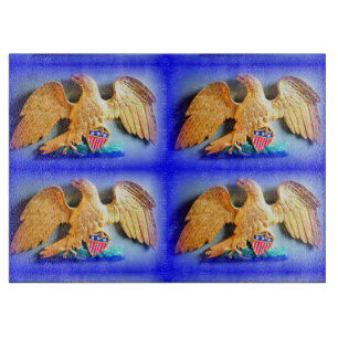 Tabla De Cortar 4 tablero de corte de vidrio de águilas doradas