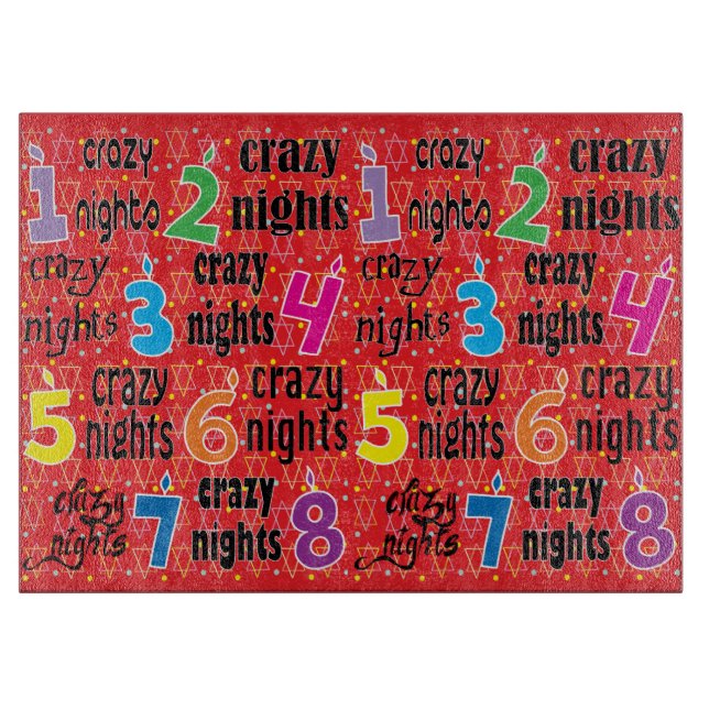 Tabla De Cortar 8 Noches Locas de Janucá (Anverso)