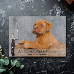 Tabla De Cortar A la mejor madre del perro Personalizado foto y te