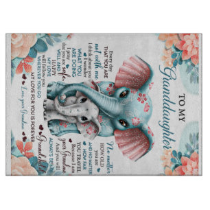 Tabla De Cortar A mi nieta Elephant Idea de regalo de cumpleaños