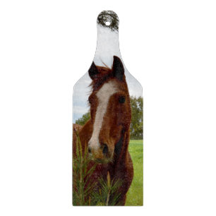 Tabla De Cortar "A Whipwhof Nature: A Chestnut Horse and Banksia,
