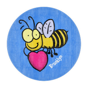Tabla De Cortar Abeja graciosa y linda con ilustracion personaliza