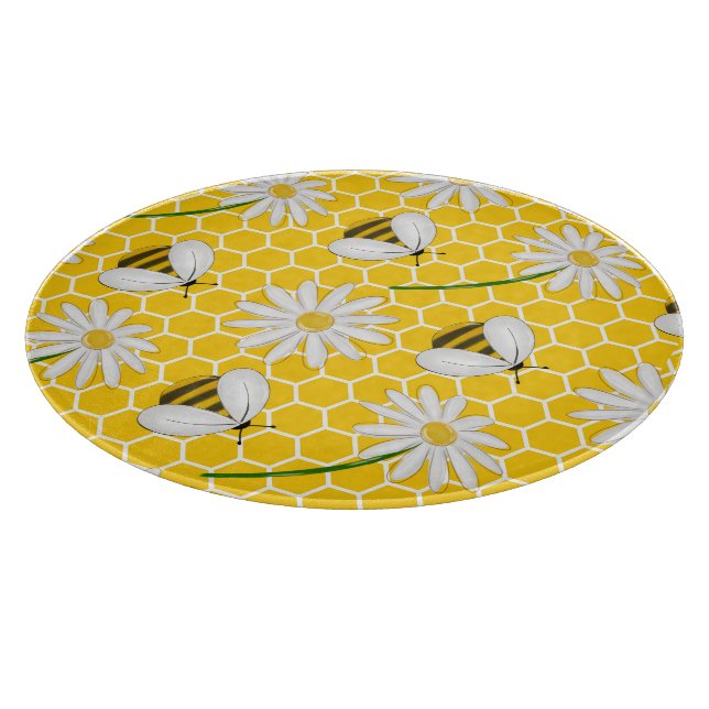 Tabla De Cortar Abejas de burbujas, diseño de abejas de miel (Borde)