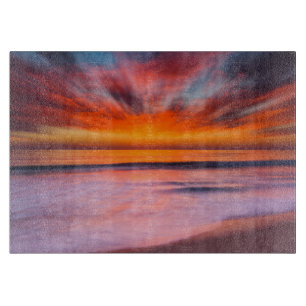 Tabla De Cortar Abstracción del atardecer en la playa de Tamarack