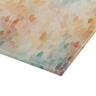 Tabla De Cortar Abstracción en acuarela de pasteles suaves