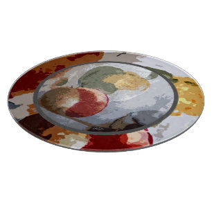 Tabla De Cortar Abstract Fruit Motif