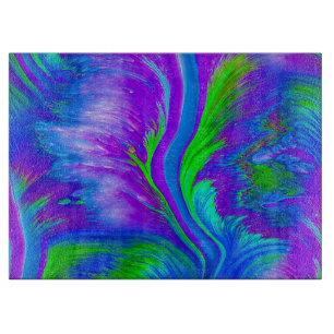 Tabla De Cortar Abstracto de la placa de corte de vidrio de plumas