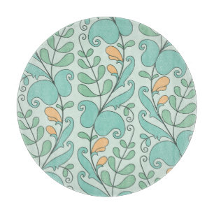 Tabla De Cortar Abstracto Floral: patrón de infiltración sin foco